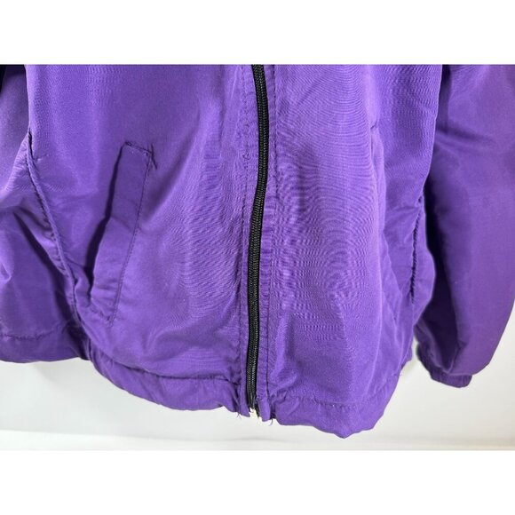 Athletech Womens‎ Lightweight Purple Zip-Up Jacket Smocked Accents Size XL - Picture 6 of 15